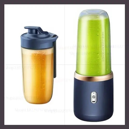 BlendGo™ Multifunction Double Cup Juicer 400ml USB Rechargeable Portable Electric Juicer 6 Blade Fruit Blender for Home Kitchen Tool