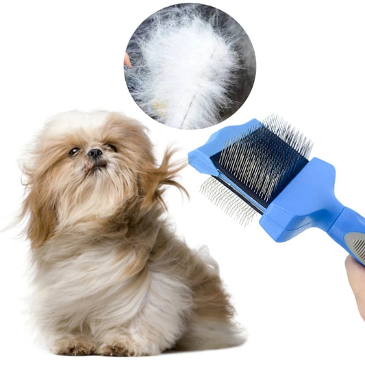 Double Sided Pet Brush Dog Cat Hair Fur Bristle Grooming Shedding Cleaning Massage Comb Styling Tool